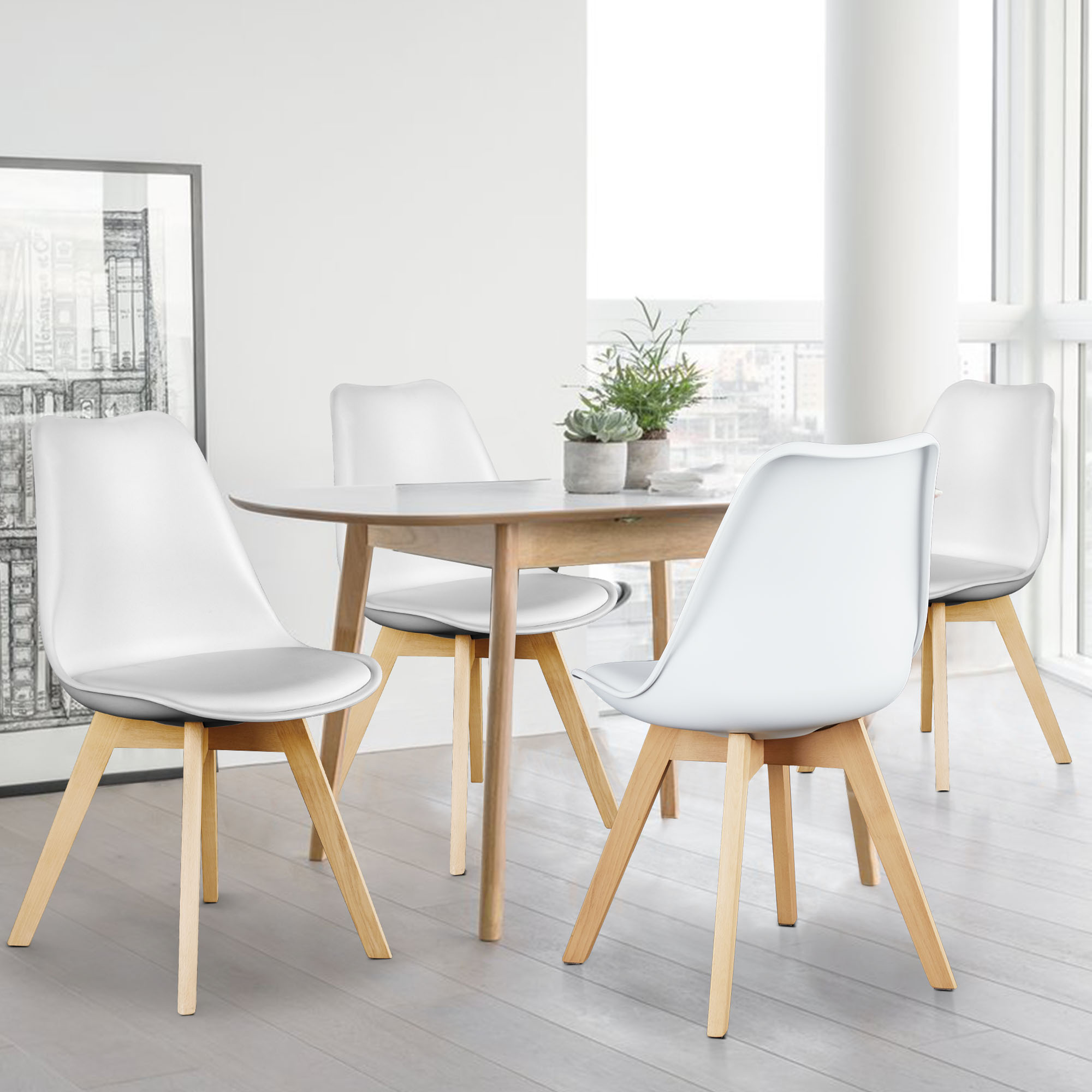 Adirondack Chair Wood - 木製の脚が付いた革製のダイニングチェアのセット,家庭,キッチン,快適,スポンジのクッション,リビングルーム用,JHK-PU