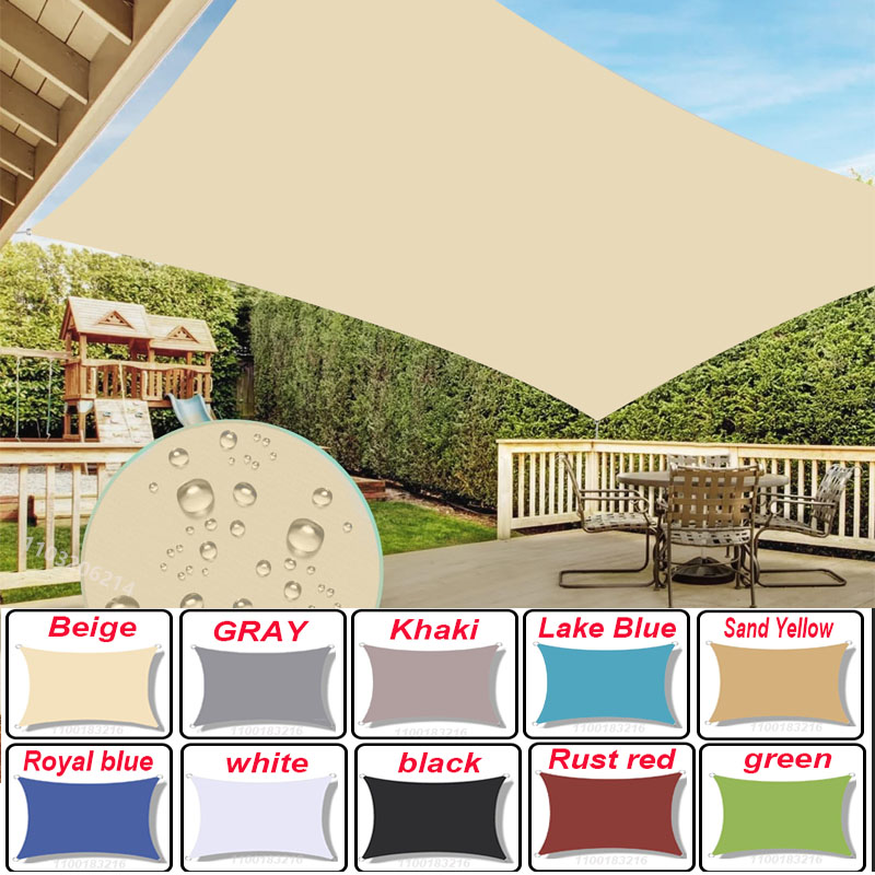 Sun Sail Shade - 防水日よけ,帆の保護,日よけ,キャンプ用日よけ布,大きな屋外キャノピー,庭のパティオ