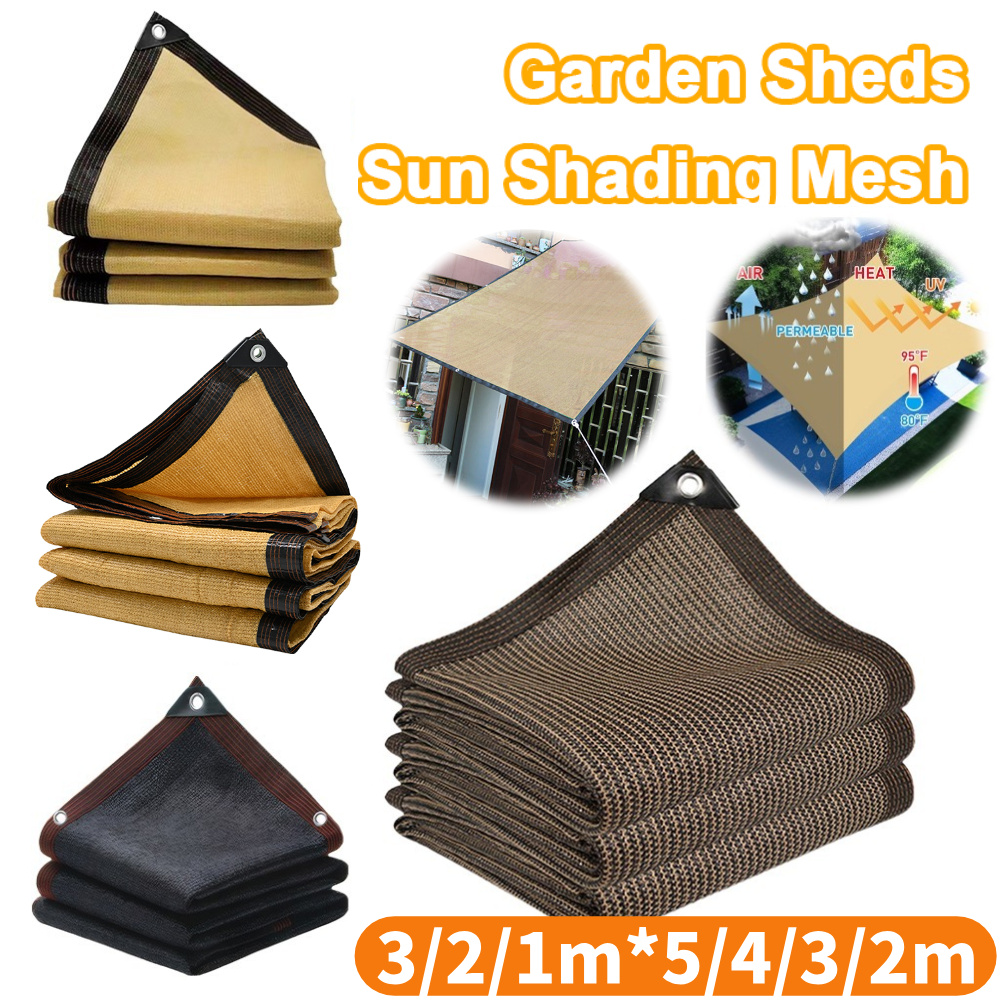 Sun Sail Shade - 屋外防水サンシェード布 UV 保護パティオキャノピー耐熱グロメット付き植物カバー温室サンシェード
