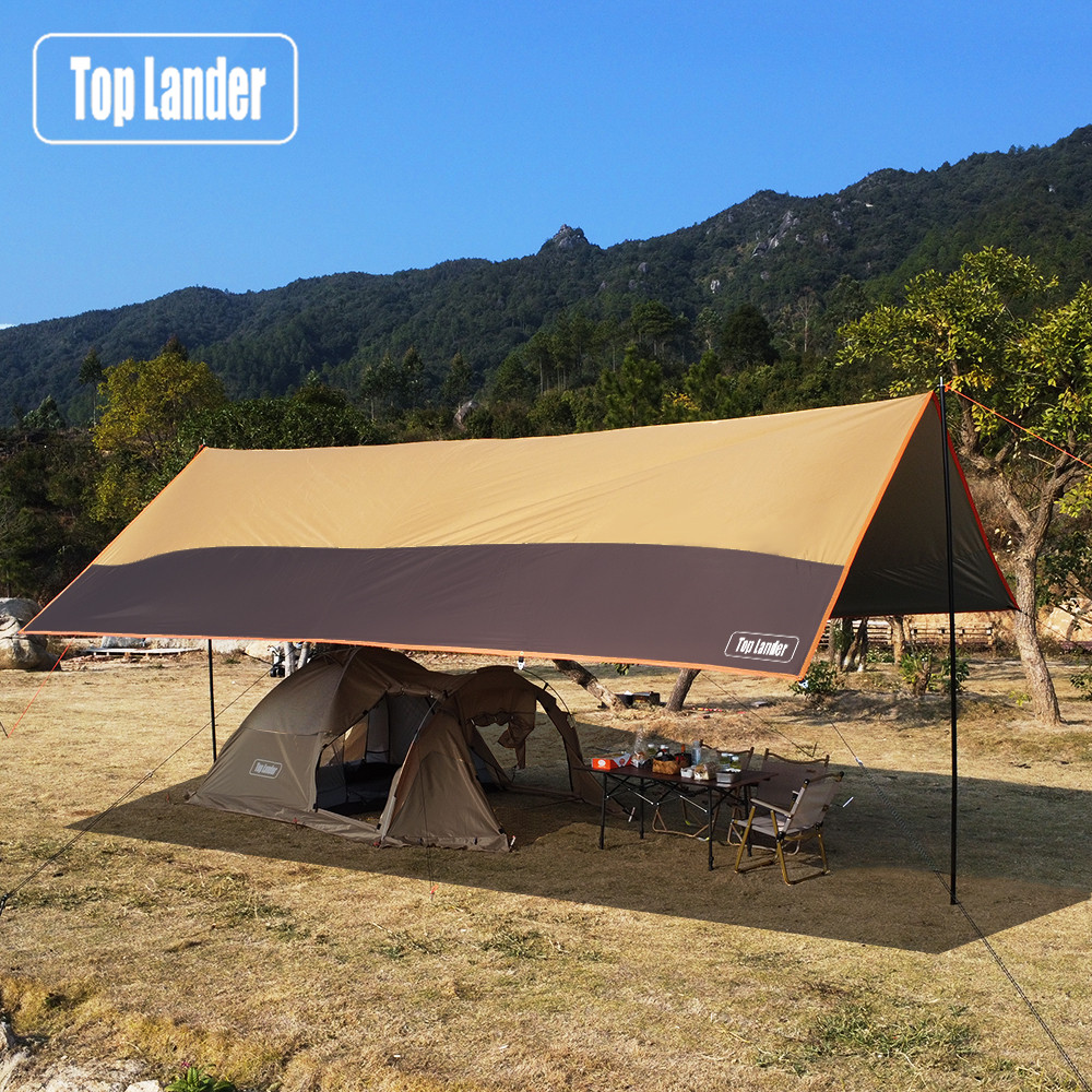 Sun Sail Shade - トップランダー 大型キャンプ防水タープ オックスフォード 4X6 屋外キャノピー サンシェルター