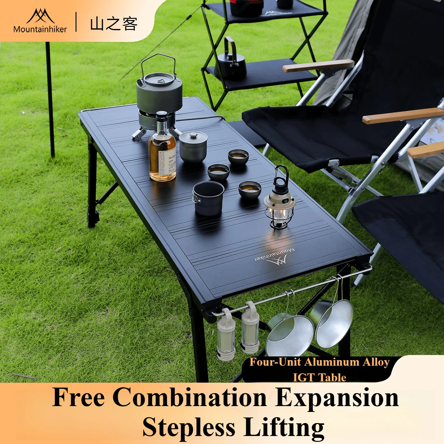 Outdoor Furniture Australia - Mountainhiker キャンプ折りたたみリフト取り外し可能なマルチユニット IGT テーブルガスストーブポータブルキャンプバーベキューグリルテーブル屋外ピクニックテーブル