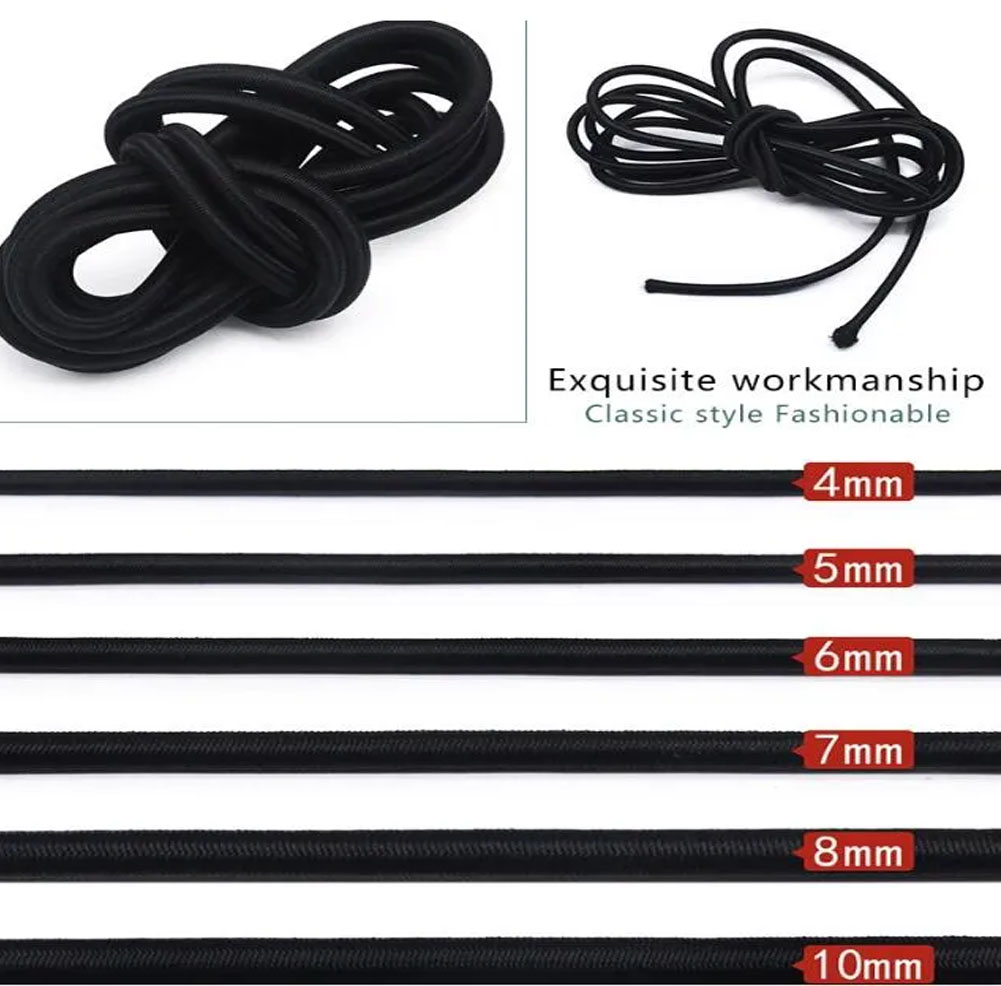 Outdoor Furniture Rope - 2mm-10mm 強力弾性ロープ バンジーショックコード ストレッチストリング DIYジュエリー製作 アウトドアプロジェクト
