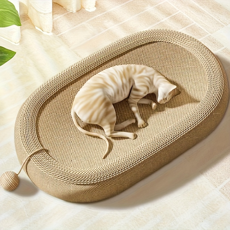 Outdoor Furniture Durable - ユニバーサル猫スクラッチボードベッド - 耐久性のあるサイザル麻多機能おもちゃボールセット、オールシーズン屋内/屋外猫家具耐久性