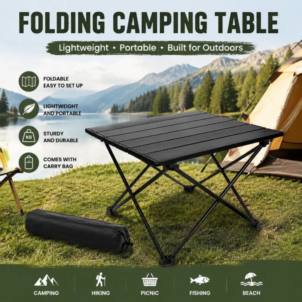 Outdoor Furniture Australia - 超軽量ポータブルキャンプ折りたたみテーブルローラーシャッターピクニックテーブル耐久性のある屋外バーベキュービーチ釣り旅行テーブル