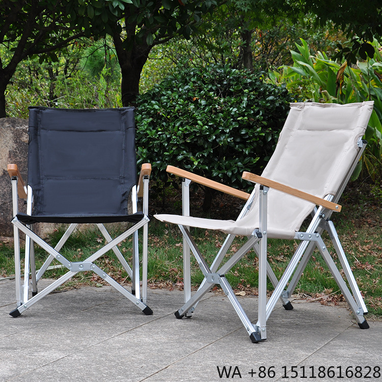 Outdoor Furniture Recliner Set - キャンプチェア 軽量アルミ製 折りたたみ式 コンパクトトラベルシート アルミハンドル付きアウトドアチェア ハイキング