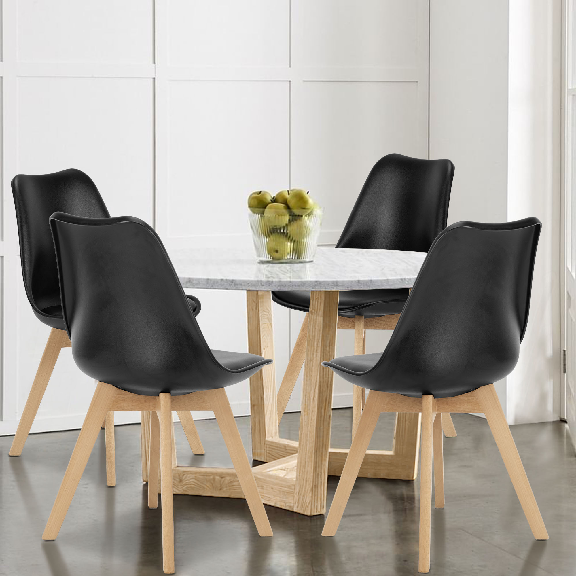 木製の脚が付いた革製のダイニングチェアのセット,家庭,キッチ - Adirondack Chair Wood のレビューと価格