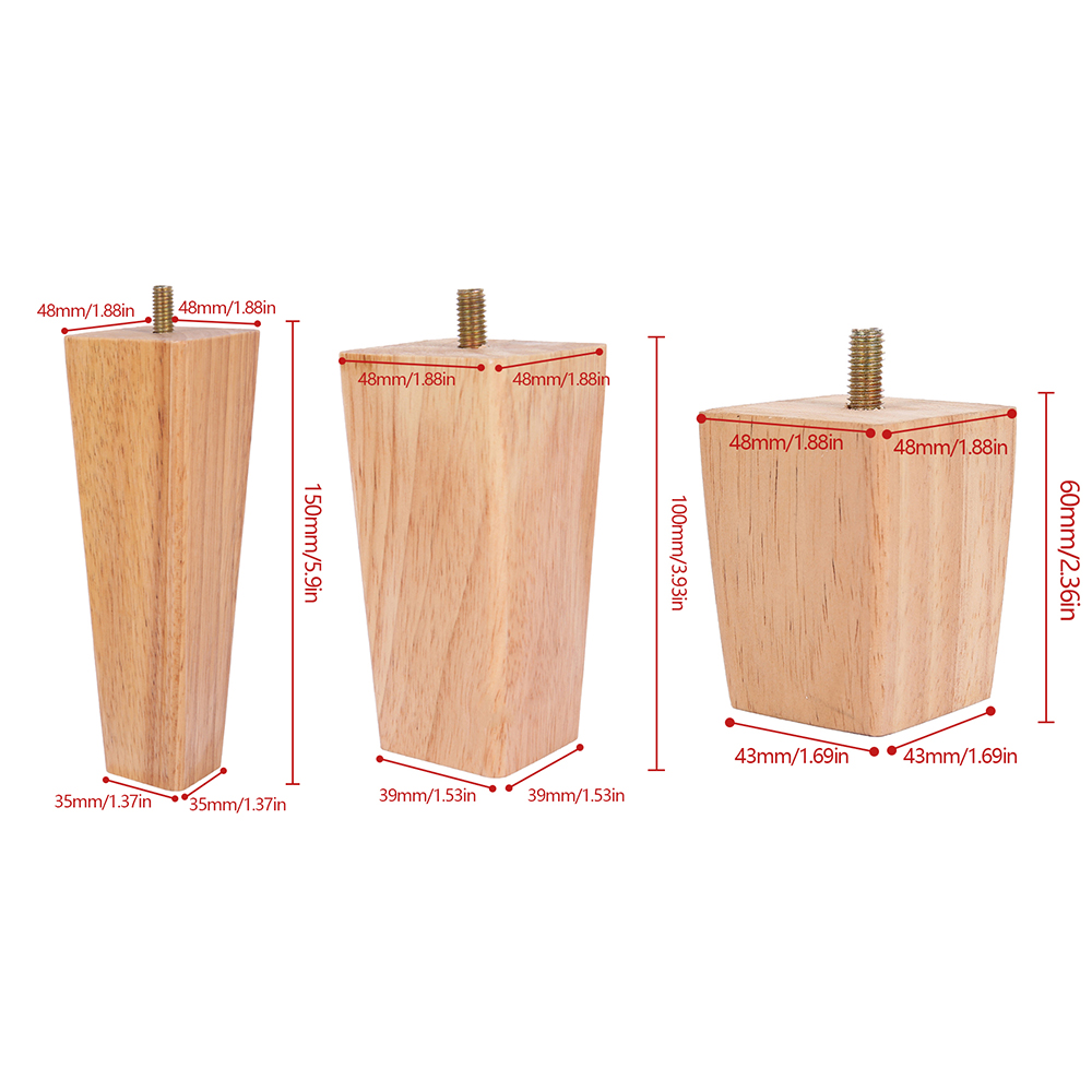 4 個 6/10/15 センチメートル無垢材家具の足ソファキ - Adirondack Chair Wood のレビューと価格