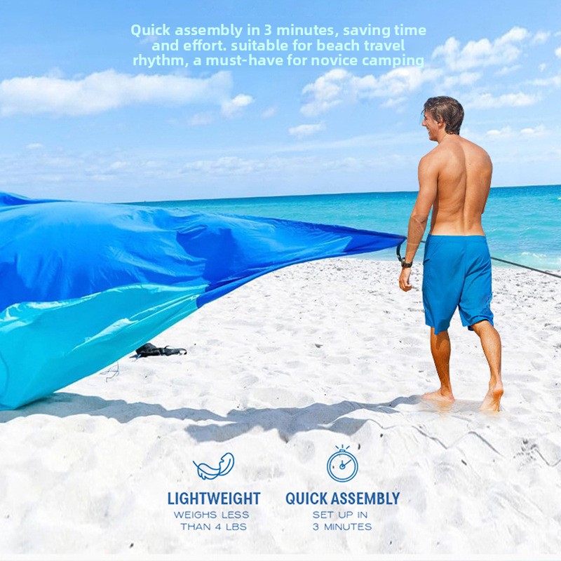 ポータブルビーチキャノピーテント軽量日よけシェルターUV保護 - Sun Sail Shade のレビューと価格