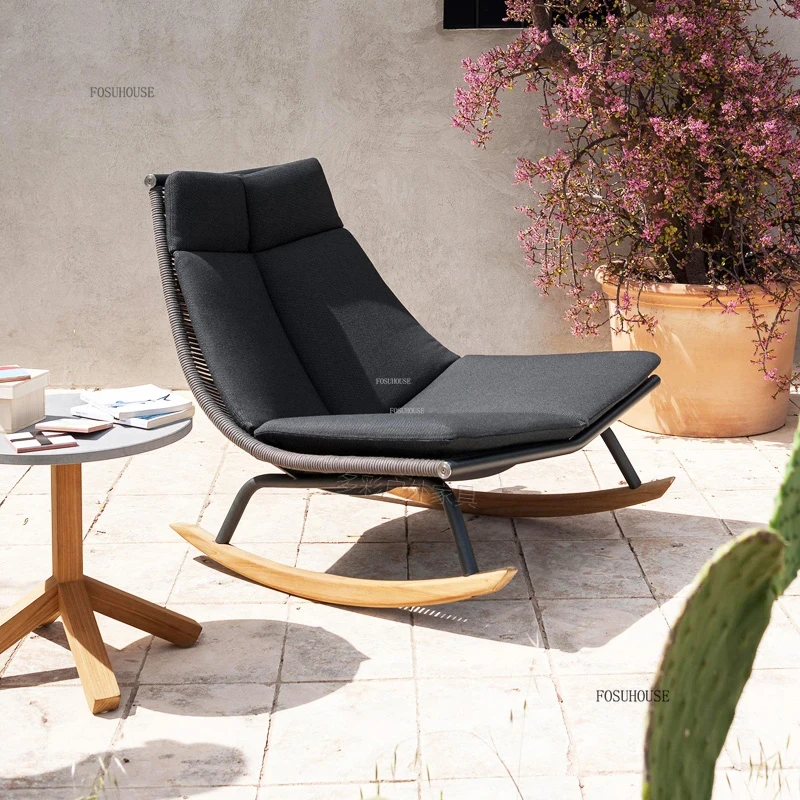 ✿ 。 バルコニーロッキングチェア籐屋外ガーデンソファ北欧レ - Outdoor Furniture Japanese Style のレビューと価格