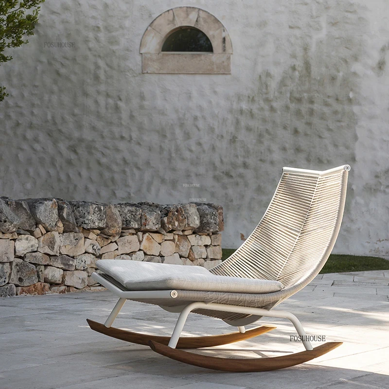 ✿ 。 バルコニーロッキングチェア籐屋外ガーデンソファ北欧レ - Outdoor Furniture Japanese Style のレビューと価格