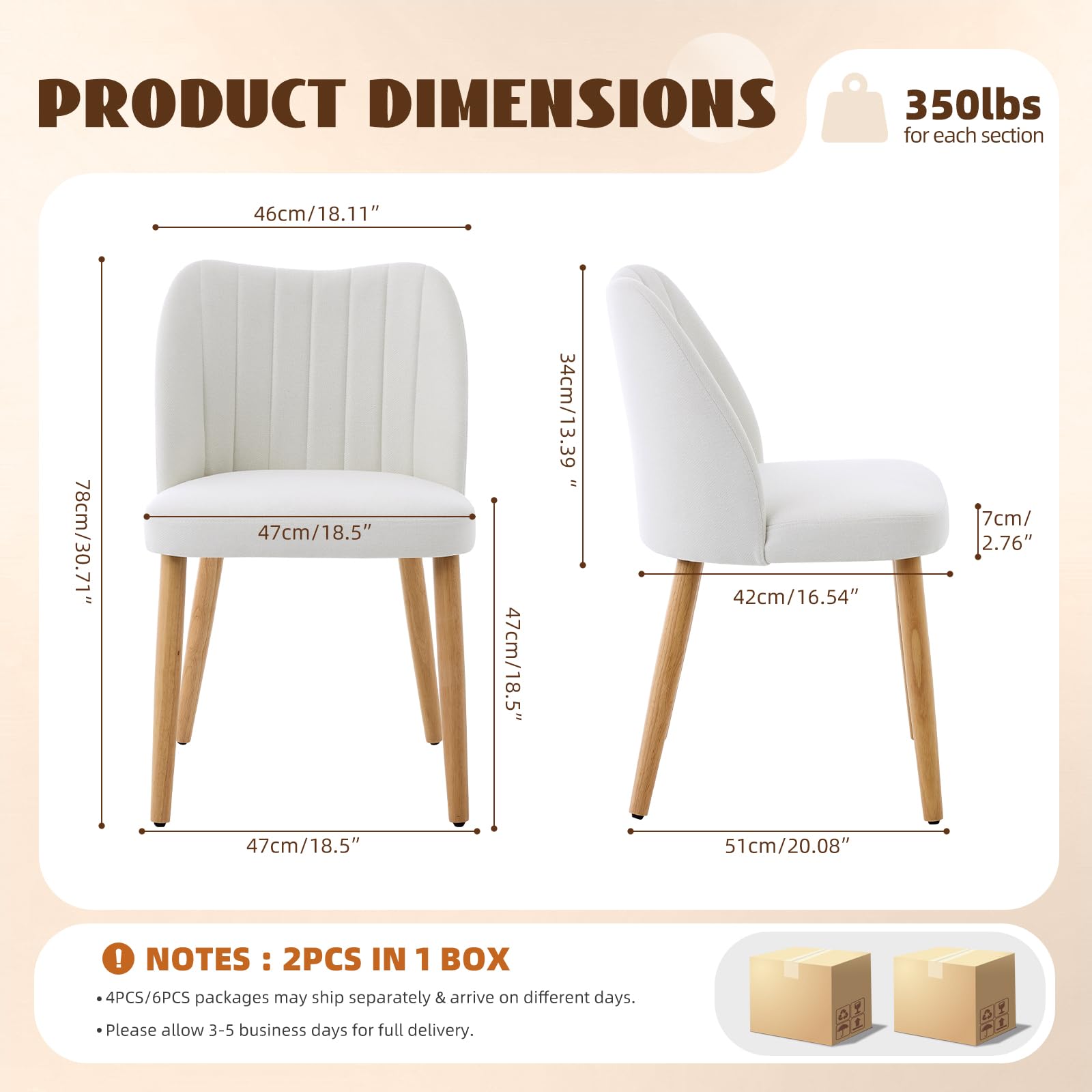 ミッドセンチュリーモダンな布張りダイニングチェア2脚セット、 - Adirondack Chair Wood のレビューと価格