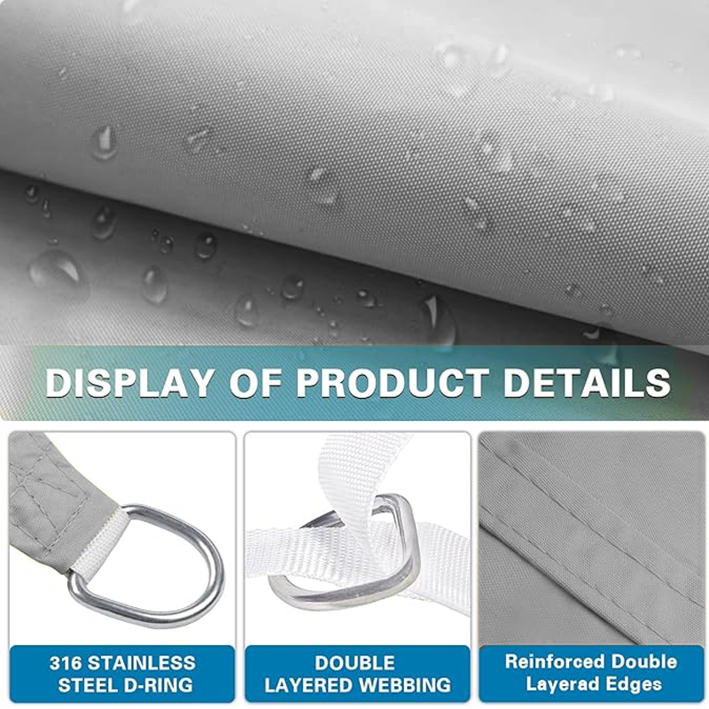 防水日よけ,帆の保護,日よけ,キャンプ用日よけ布,大きな屋外 - Sun Sail Shade のレビューと価格