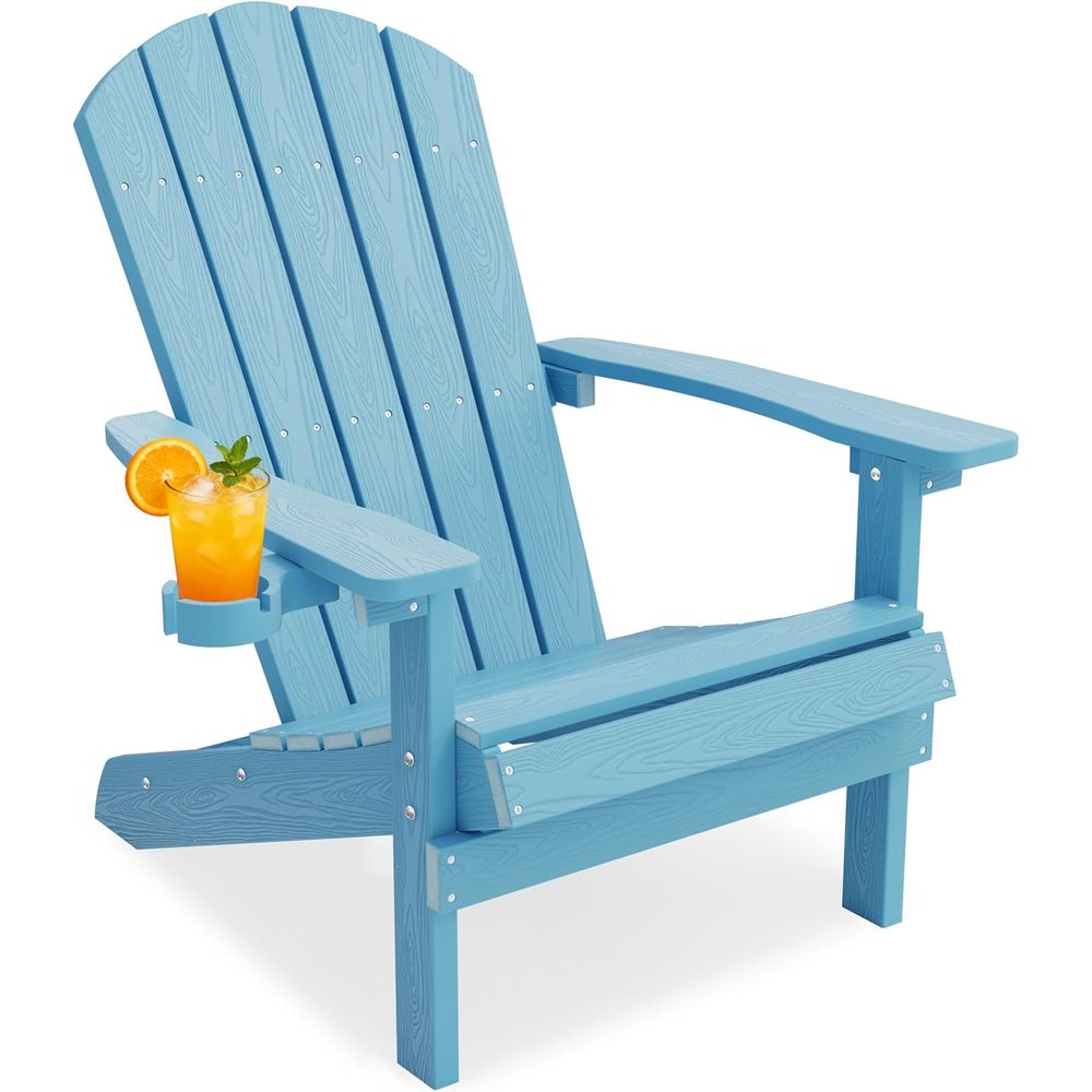 アディロンダックチェア カップホルダー付き 全天候型アウトド - Adirondack Chair Wood のレビューと価格