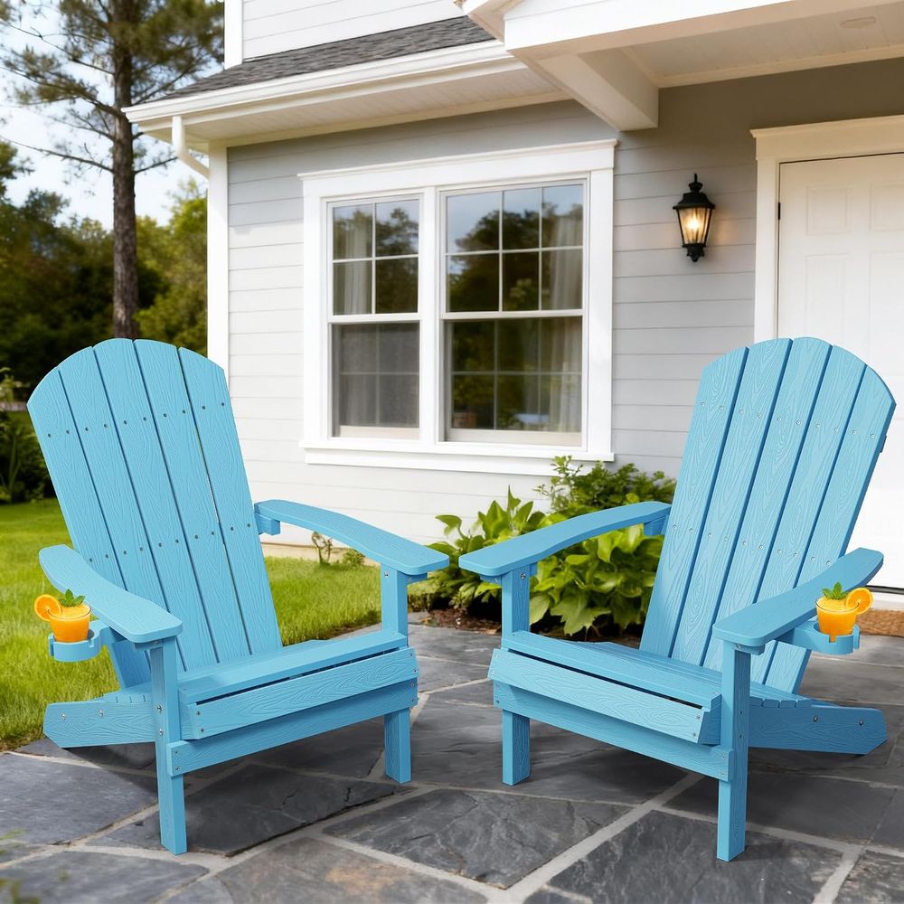 アディロンダックチェア カップホルダー付き 全天候型アウトド - Adirondack Chair Wood のレビューと価格