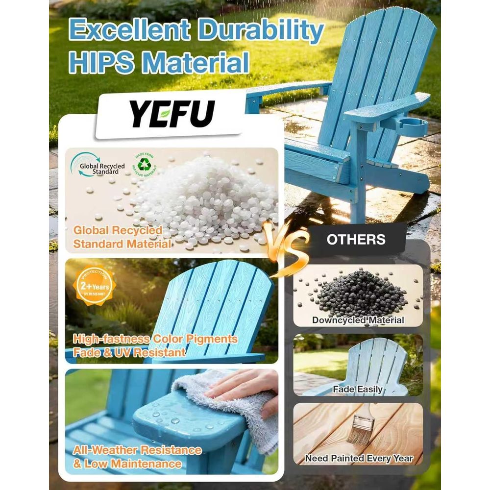 アディロンダックチェア カップホルダー付き 全天候型アウトド - Adirondack Chair Wood のレビューと価格