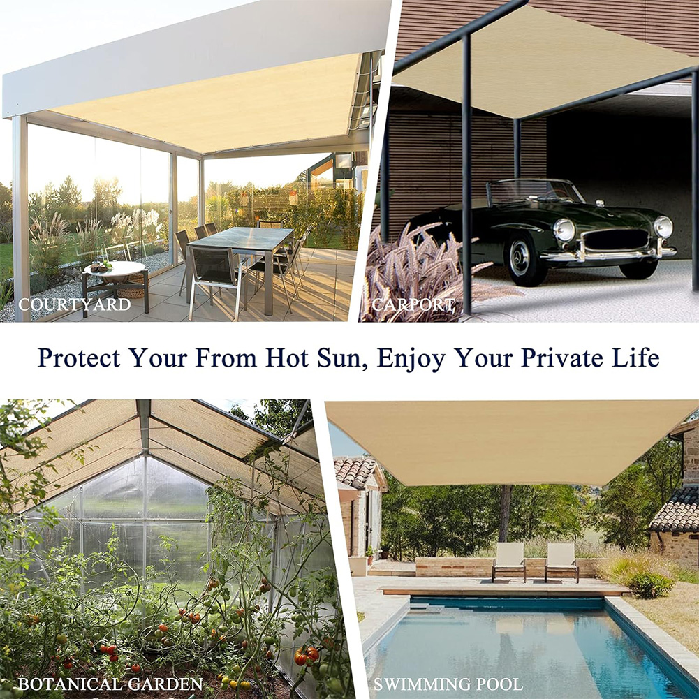 屋外防水サンシェード布 UV 保護パティオキャノピー耐熱グロ - Sun Sail Shade のレビューと価格