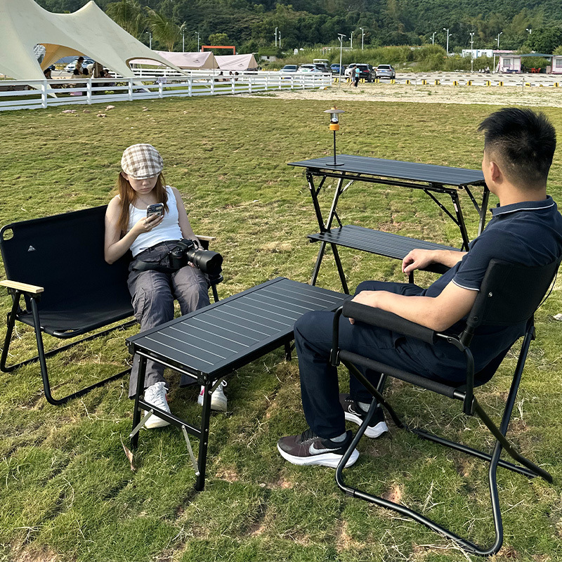屋外防水折りたたみテーブル伸縮式二層アルミ合金和風バルコニー - Outdoor Furniture Japanese Style のレビューと価格