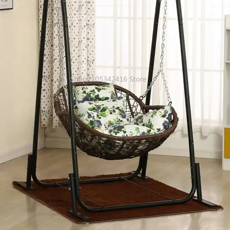 シングルラタンハンギングバスケットチェア子供用スイング屋内屋 - Outdoor Furniture Rattan のレビューと価格
