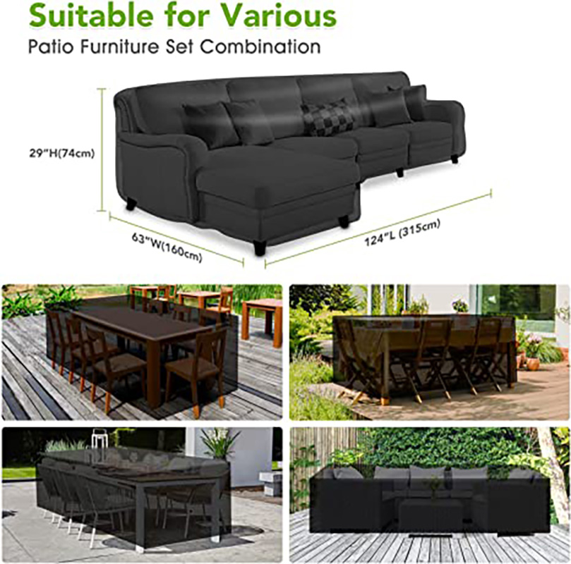 テラスパティオ家具カバー防水210d家具カバー、屋外ソファセ - Outdoor Furniture Recliner Set のレビューと価格
