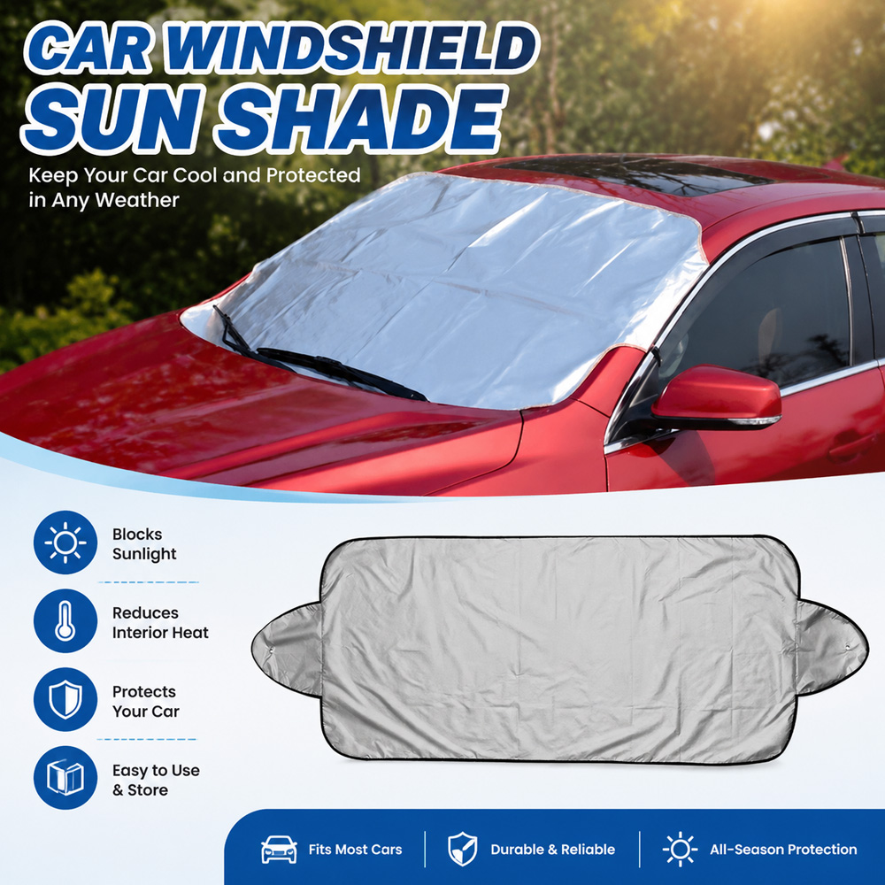 屋外駐車用カーウィンドシールドプロテクター 効果的な日よけ  - Sun Sail Shade のレビューと価格
