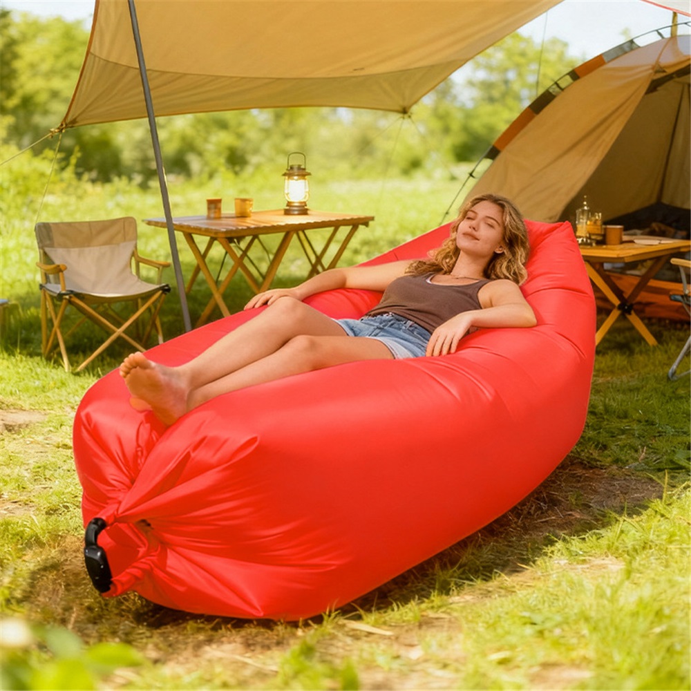 ポータブルエアソファ防水高速膨張式ラウンジャービーチキャンプ - Outdoor Furniture Durable のレビューと価格