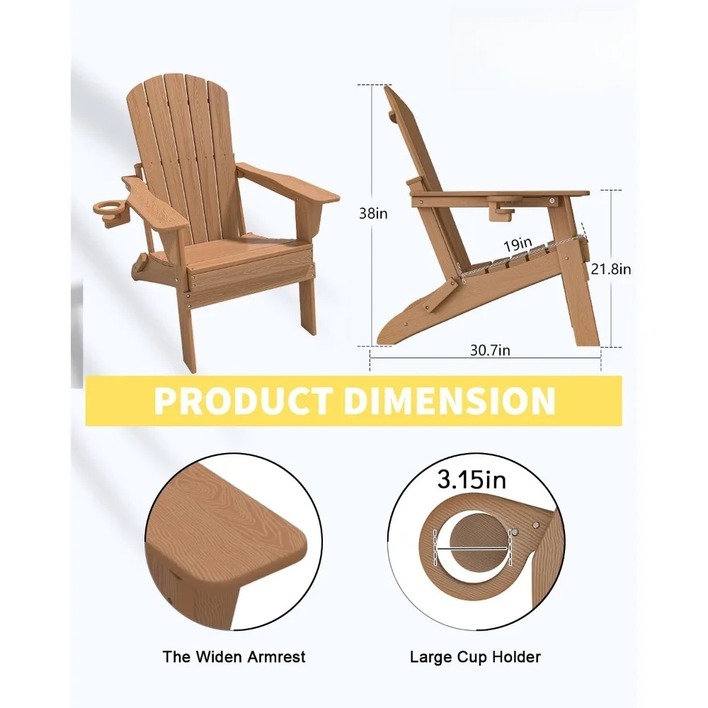 3ピース折りたたみ式アディロンダックチェアセット - 背もた - Adirondack Chair Wood のレビューと価格