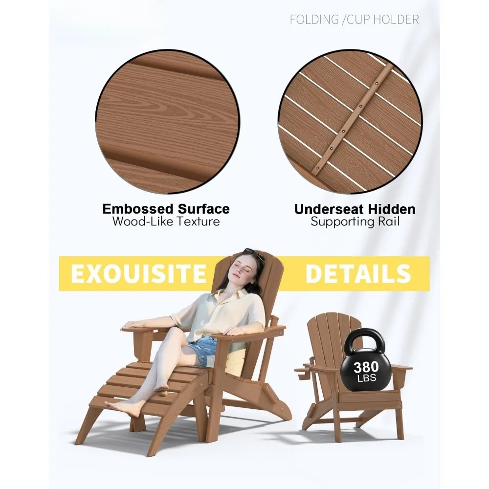 3ピース折りたたみ式アディロンダックチェアセット - 背もた - Adirondack Chair Wood のレビューと価格