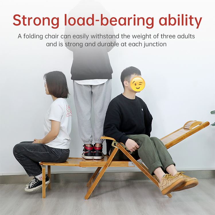 軽量でモダンなデザインの竹製折りたたみ式ラウンジチェア、サン - Outdoor Furniture Design のレビューと価格
