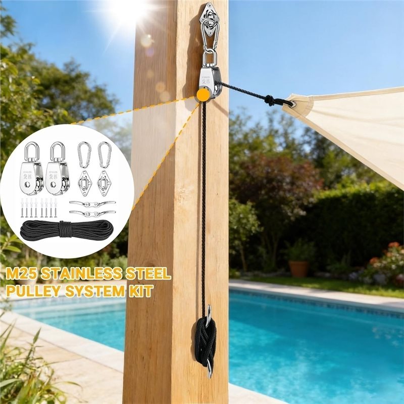 L60Aプーリーブロックナイロンロープアイパッドプレートフッ - Sun Sail Shade のレビューと価格