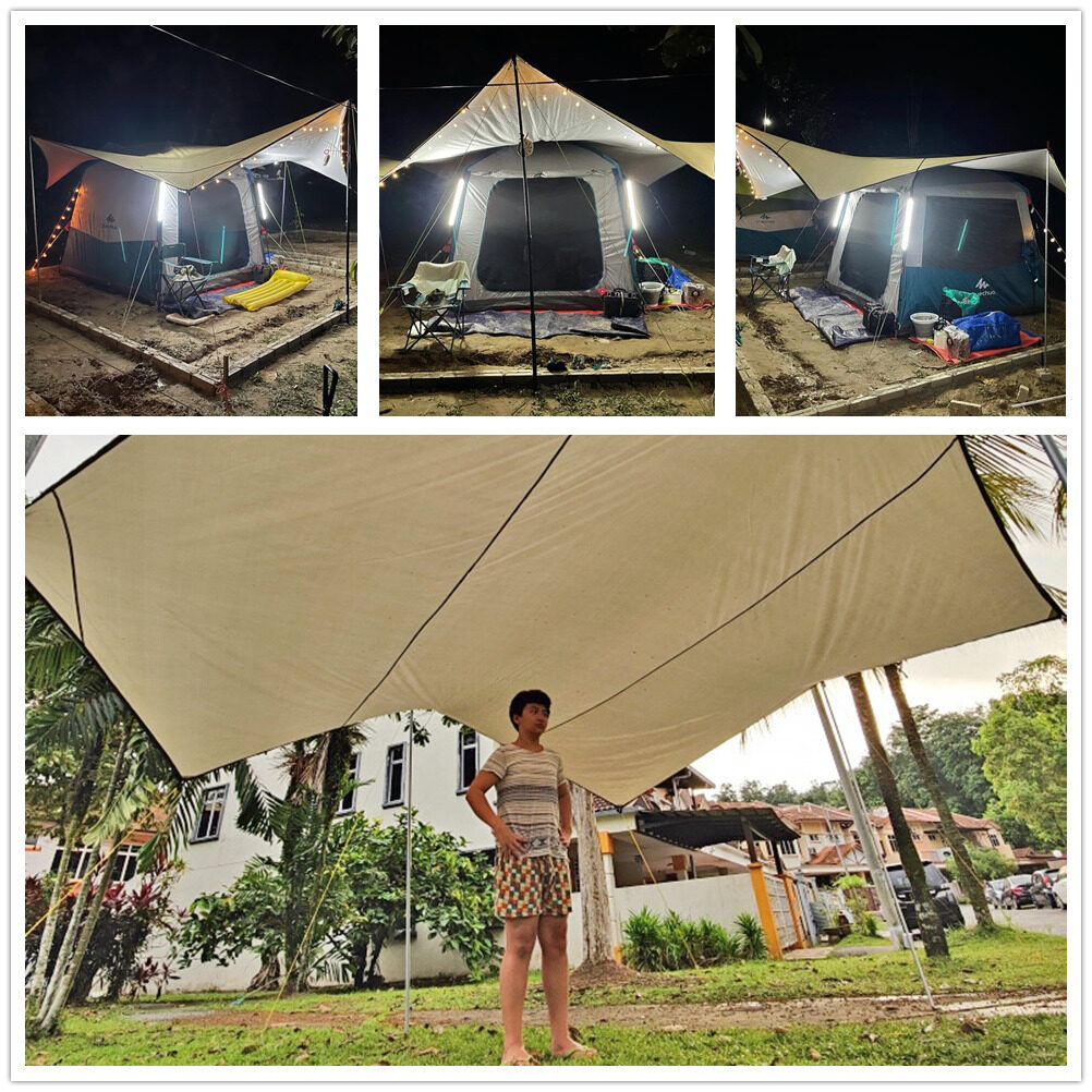 長方形の防水セイルシェード,5.1x5.1m,シェルター,キ - Sun Sail Shade のレビューと価格