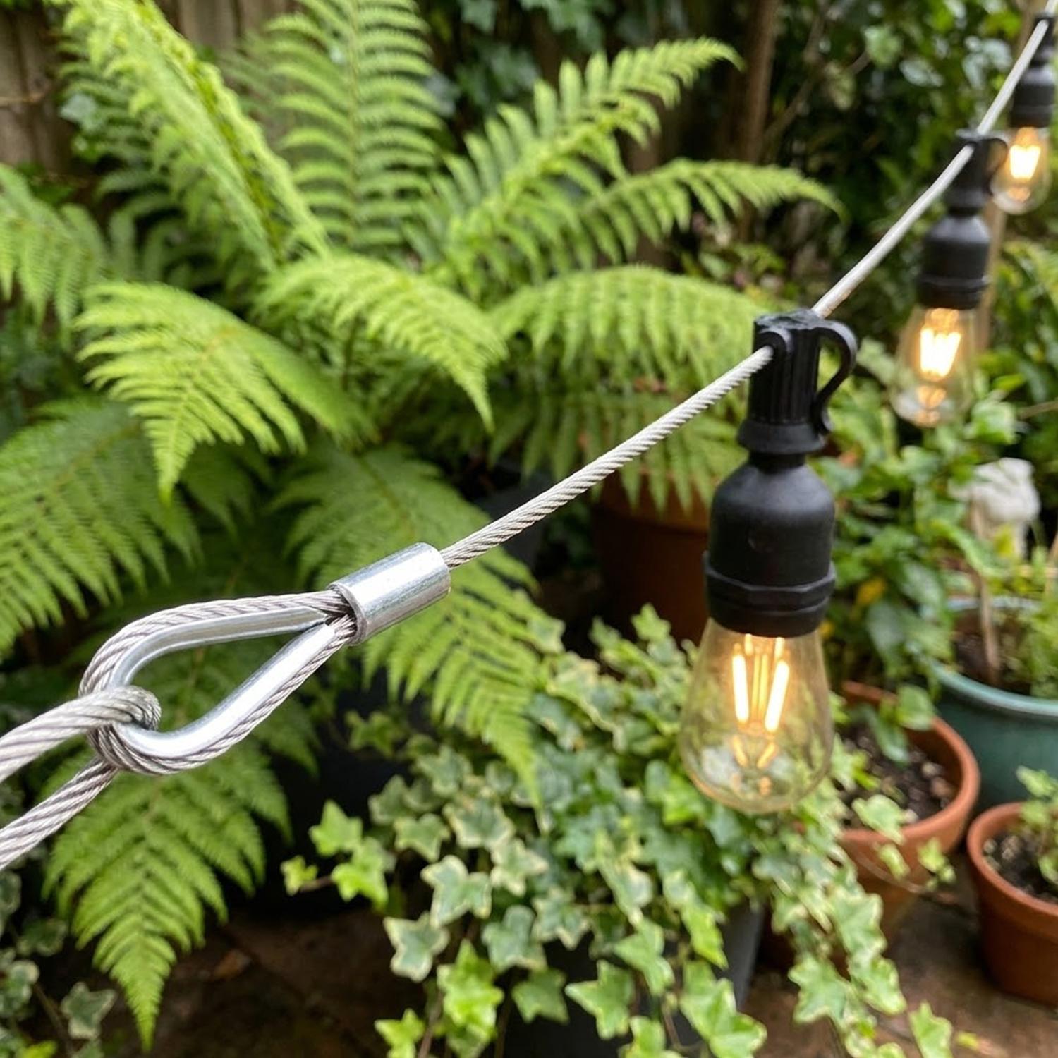 10/2Mステンレス鋼ワイヤーロープ屋外キャノピーロープ釣り - Outdoor Furniture Rope のレビューと価格