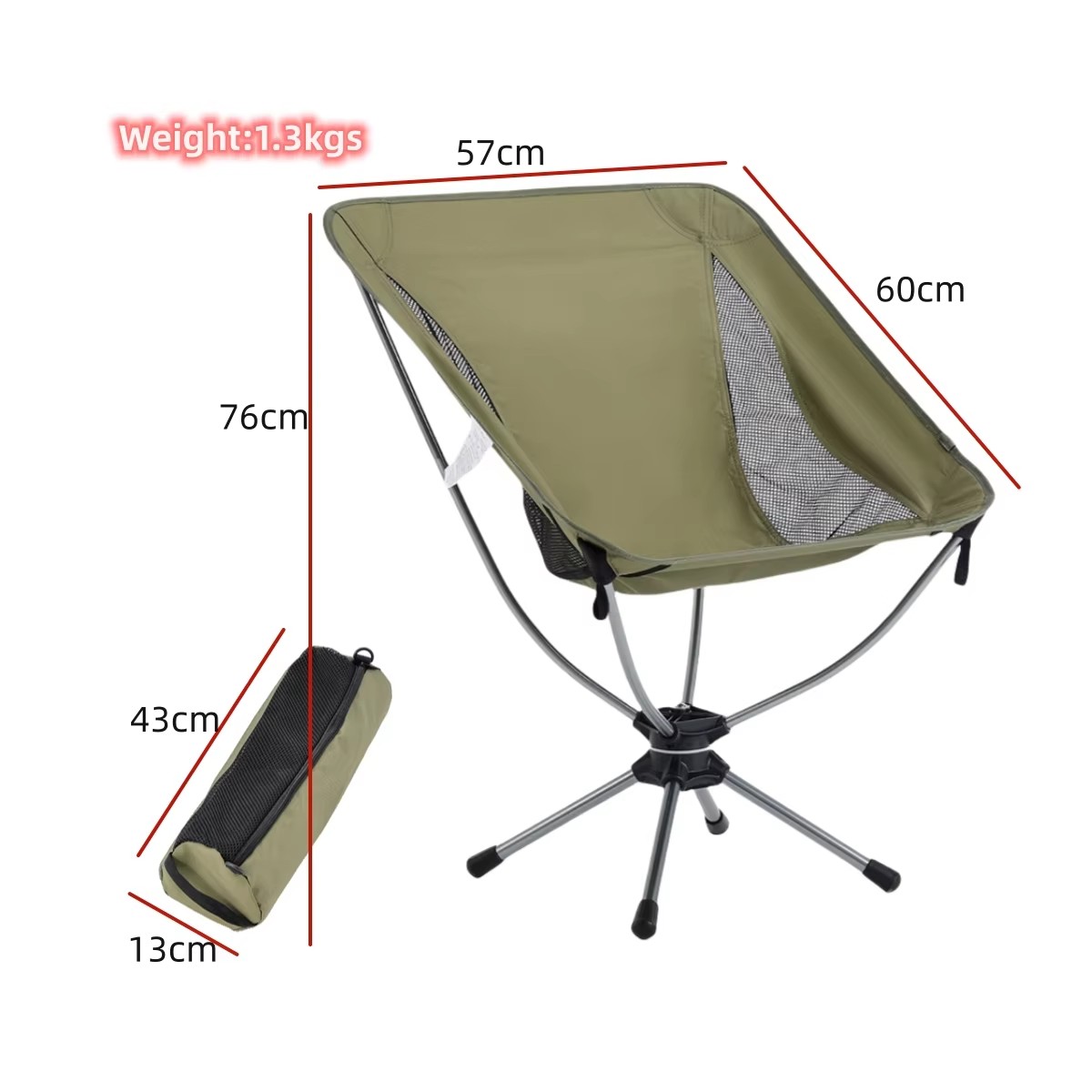 屋外用軽量360度回転アルミ製キャンプスイベルチェア、ポータ - Outdoor Furniture Recliner Set のレビューと価格