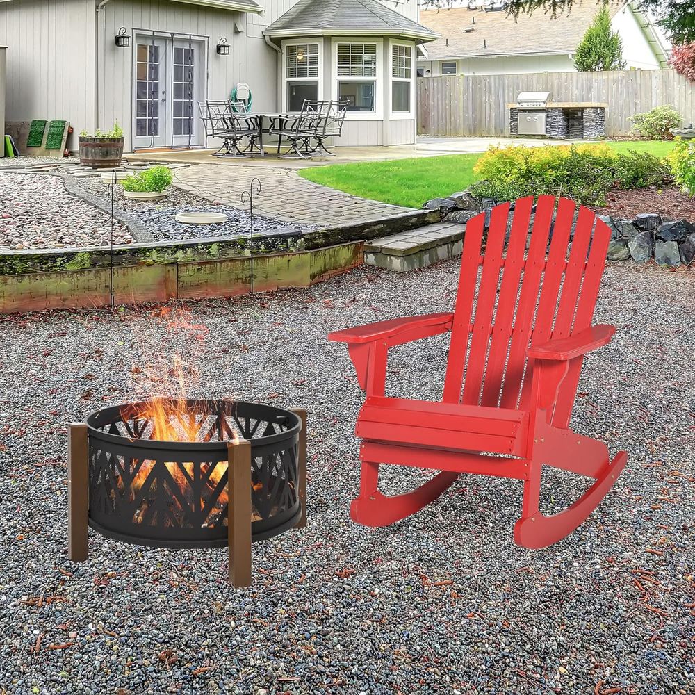 木製アディロンダックロッキングチェア、屋外ラウンジチェア、ス - Adirondack Chair Wood のレビューと価格