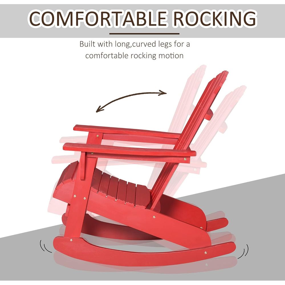 木製アディロンダックロッキングチェア、屋外ラウンジチェア、ス - Adirondack Chair Wood のレビューと価格