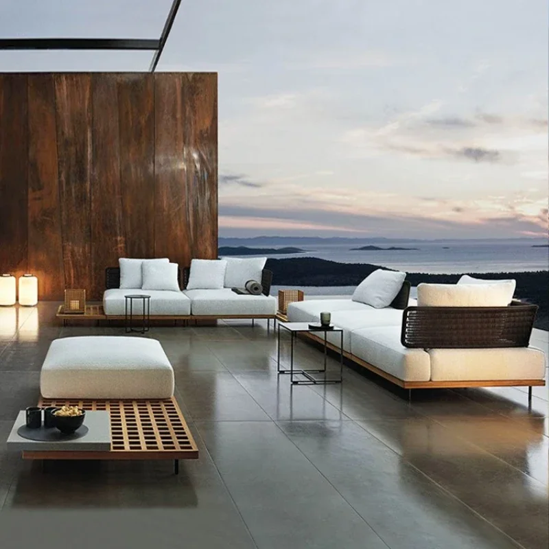 和風シンプルチークガーデンソファ高級レトロなリラックスしたデ - Outdoor Furniture Japanese Style のレビューと価格