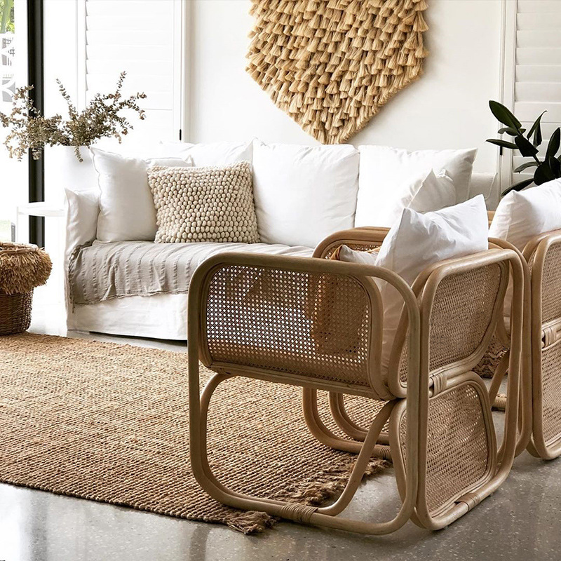 日本製籐製ソファ組み合わせ インドネシア風屋外ホームステイス - Outdoor Furniture Japanese Style のレビューと価格