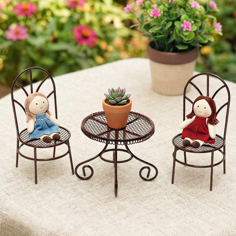 1/3 個ドールハウスガーデンディスプレイオーナメント小道具 - Outdoor Furniture Design のレビューと価格