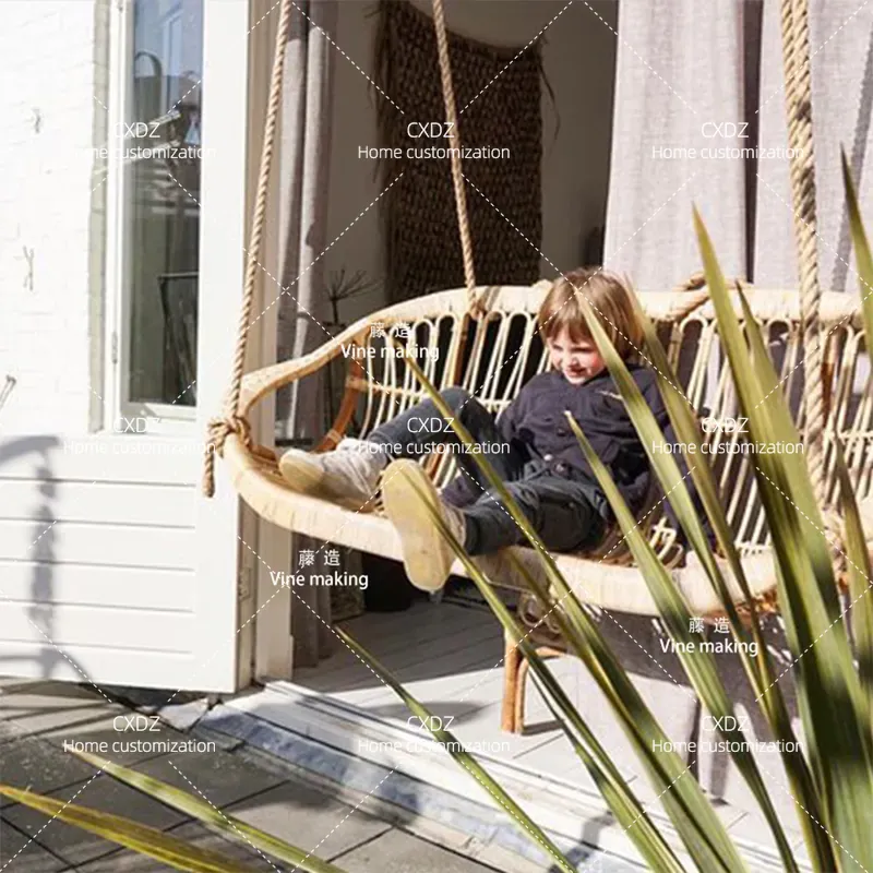 屋外用ダブルハンギングラタンチェア バリスイングバスケットク - Outdoor Furniture Japanese Style のレビューと価格