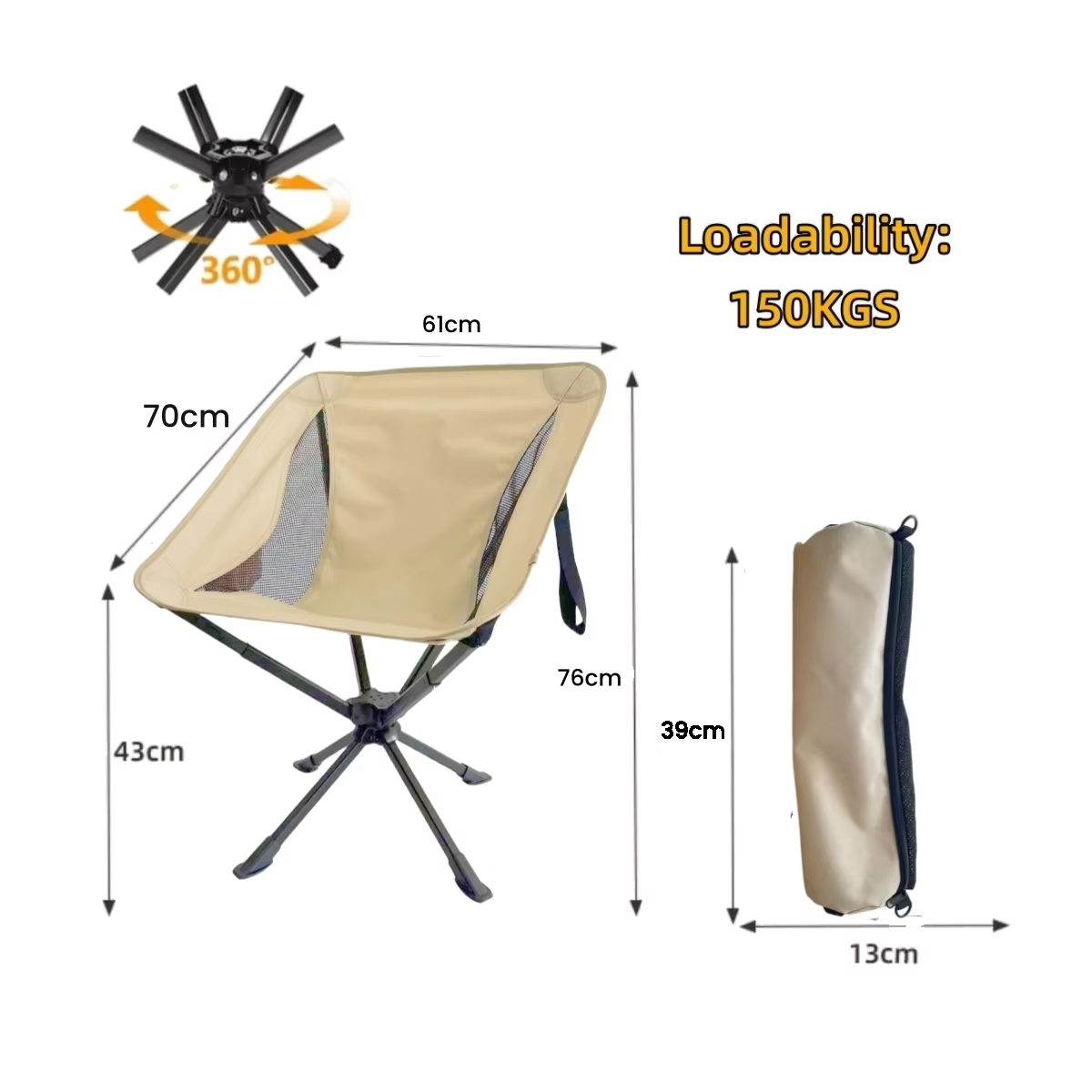 軽量アルミオックスフォード布製折りたたみ式回転チェア、モダン - Outdoor Furniture Recliner Set のレビューと価格