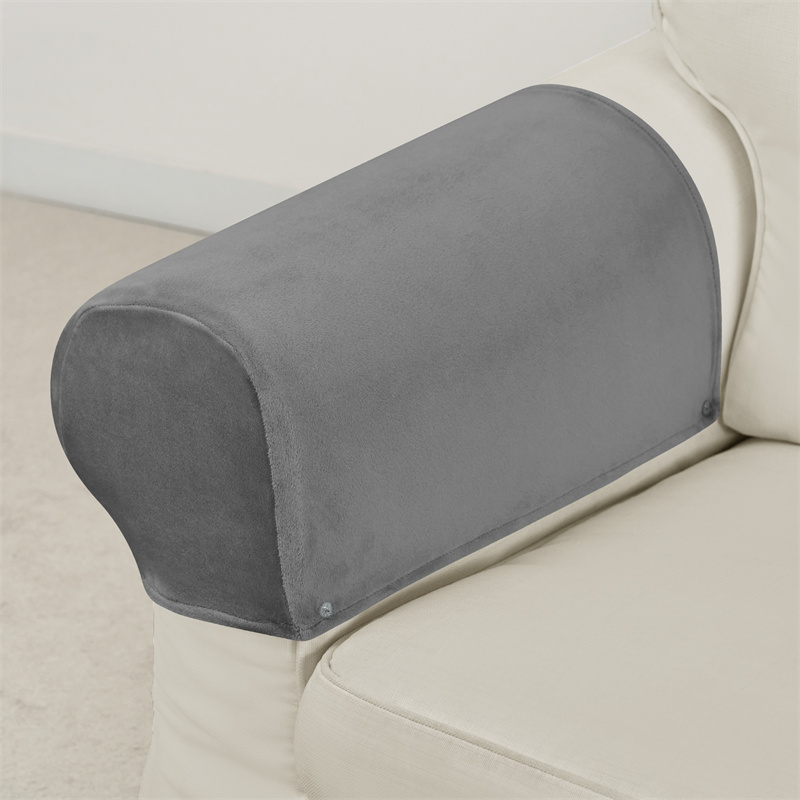 2 ピース/セットベルベットソファアームチェアカバー滑り止め - Outdoor Furniture Recliner Set のレビューと価格